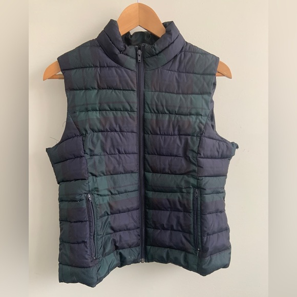 Colebrook Jackets & Coats Colebrook Tartan Plaid Navy Green Puffer